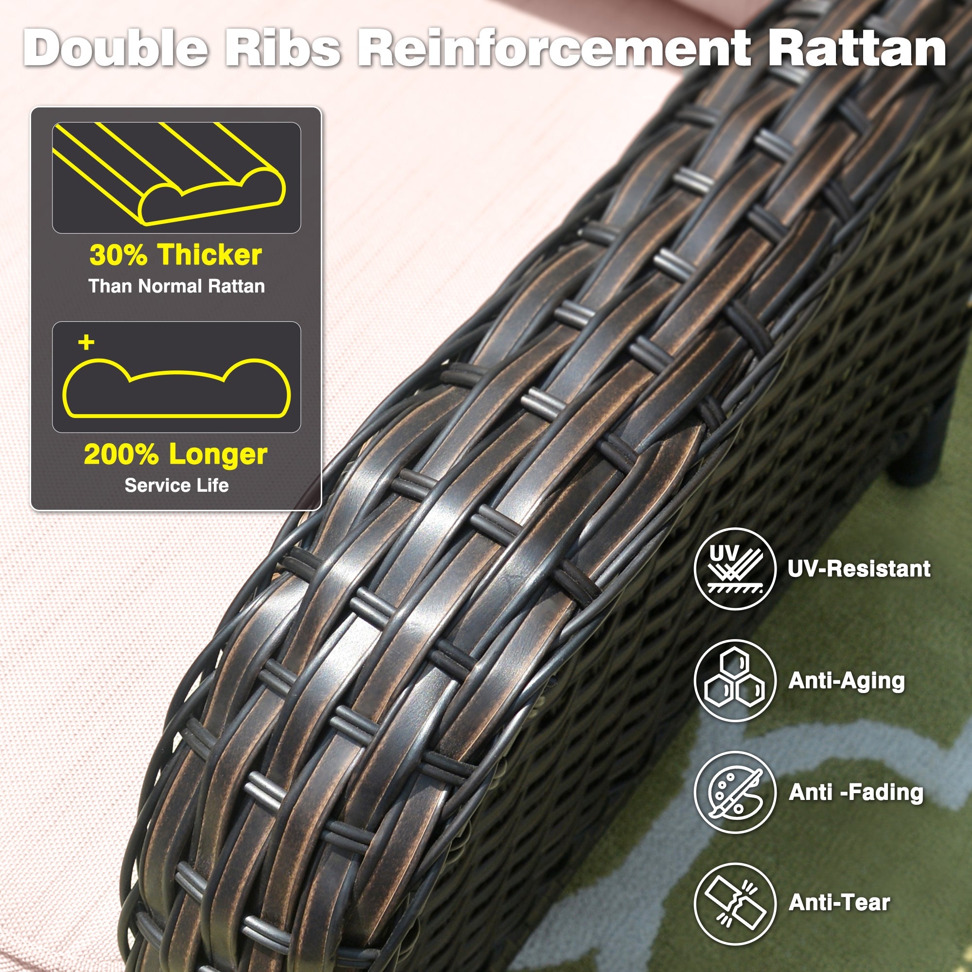 Patio 7-Piece Conversation Set with 42&