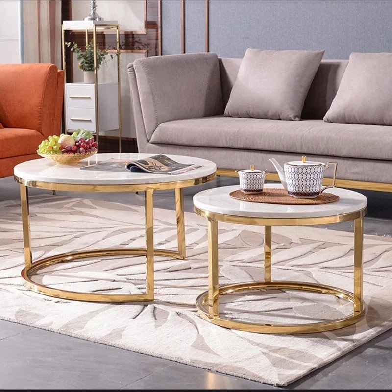 Marble coffee table set