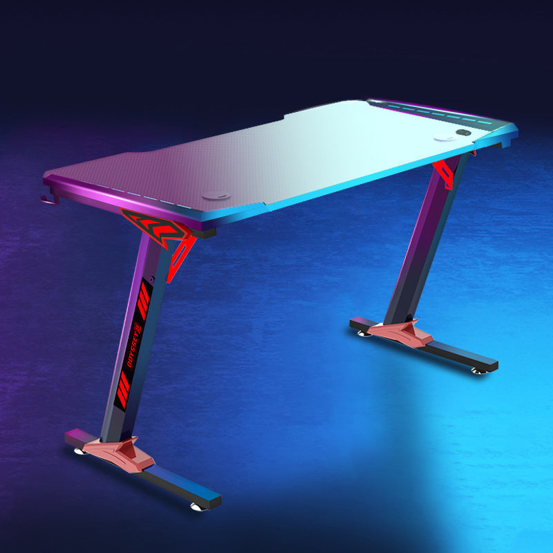 Gaming Desk Computer Table with RGB Lighting, Cup Holder and Headphone Hook - Odyssey8