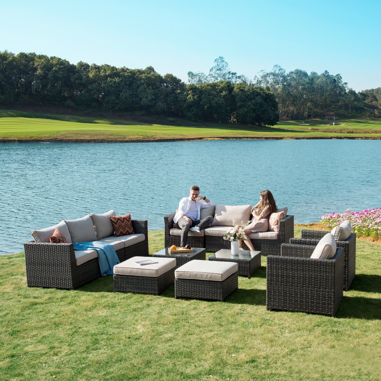 Patio Furniture Set Bigger Size 12-Piece, King Series, Fully Assembled