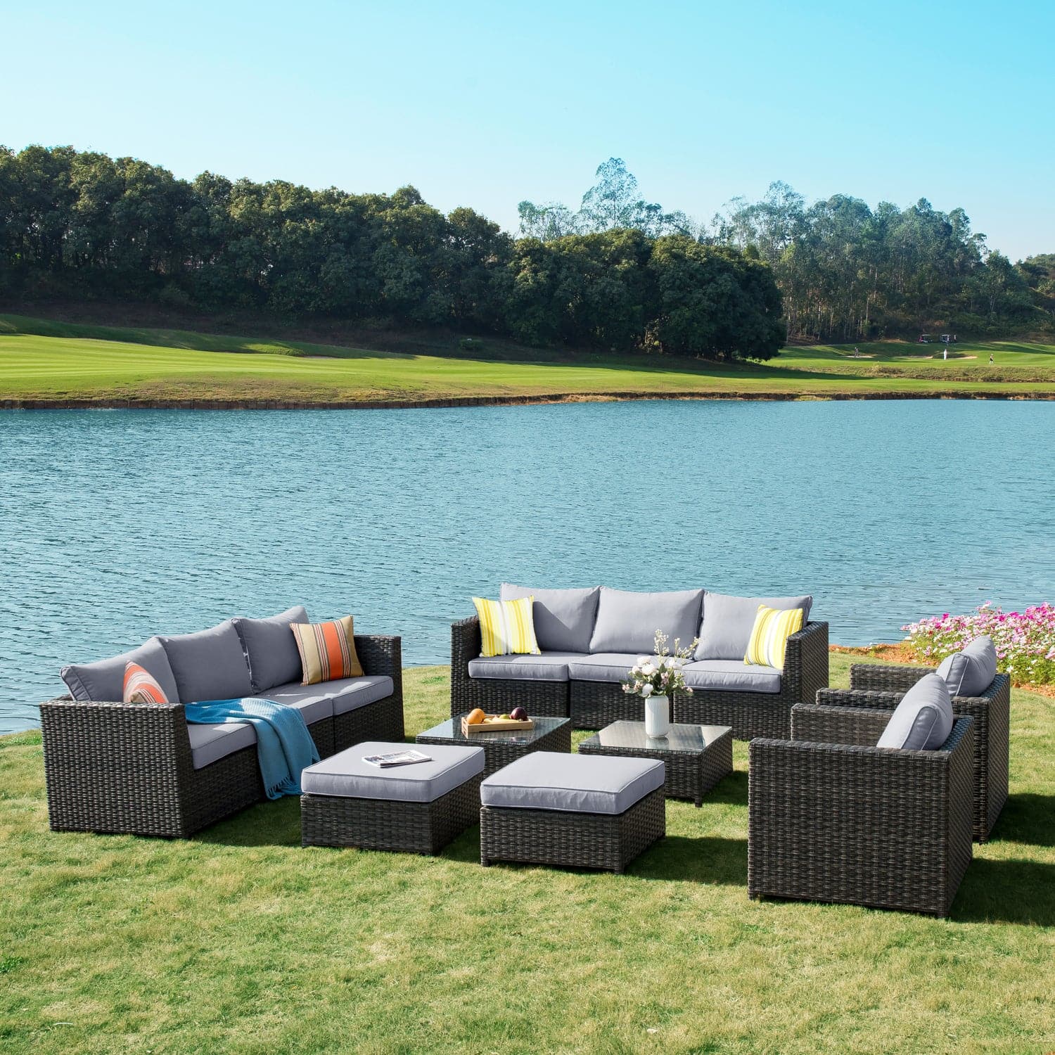 Patio Furniture Set Bigger Size 12-Piece, King Series, Fully Assembled