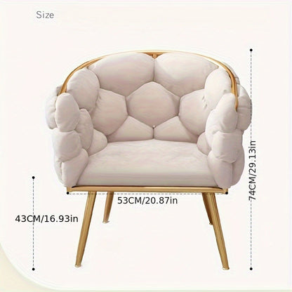 Luxury Memory Foam Salon &amp; Spa Chair with Solid Back and Manual Recliner Button