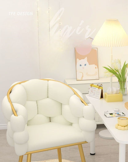Luxury Memory Foam Salon &amp; Spa Chair with Solid Back and Manual Recliner Button