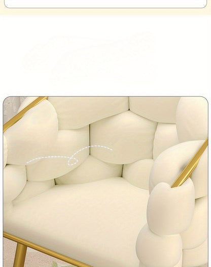 Luxury Memory Foam Salon &amp; Spa Chair with Solid Back and Manual Recliner Button