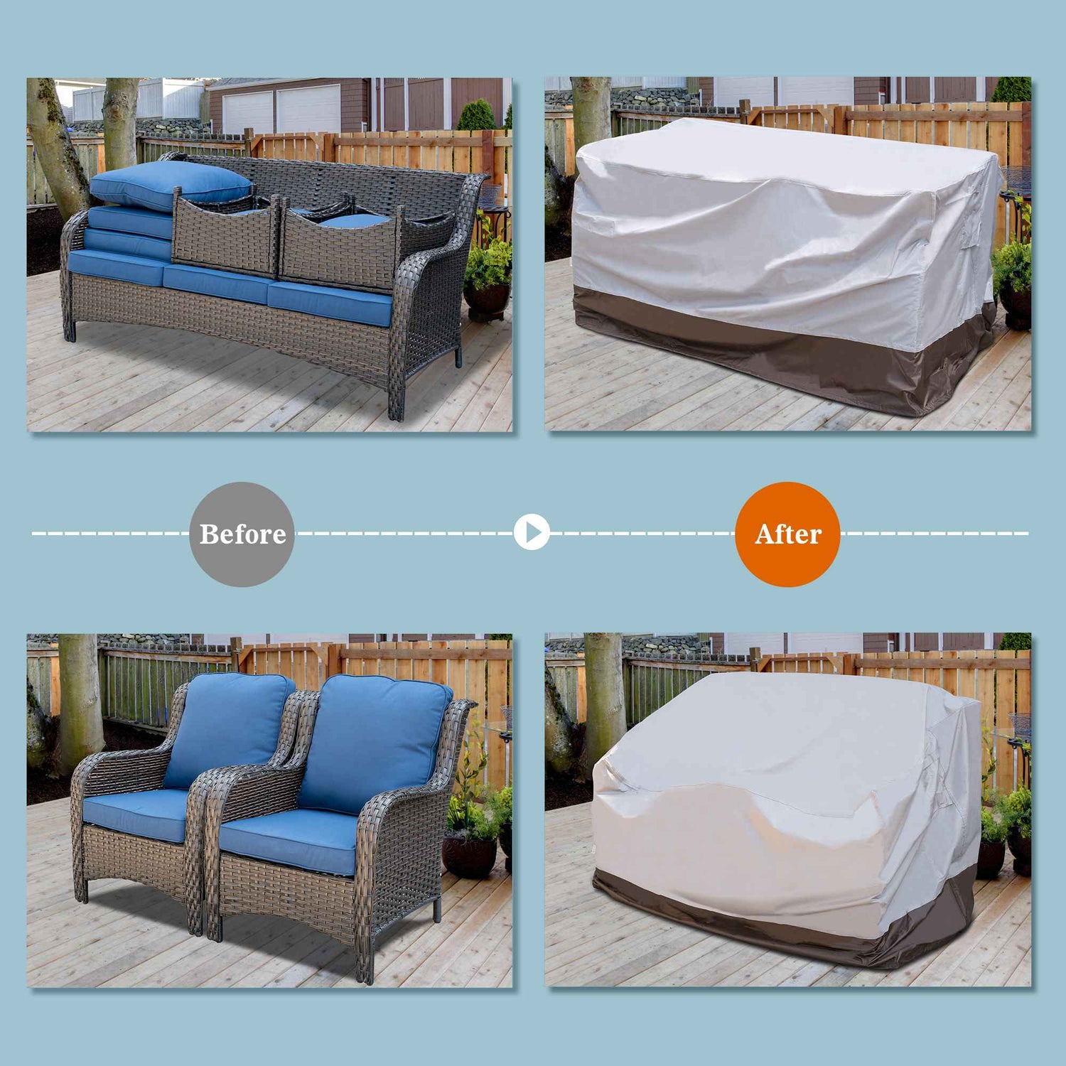 Outdoor Sofa Cover Waterproof for Kenard Series (Refer to the Dimension in Description)