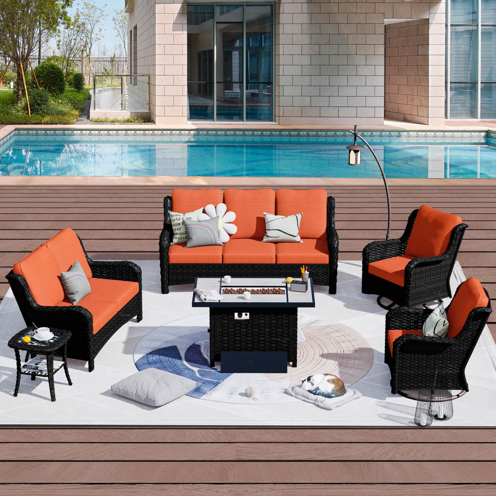 Patio Kenard 6-Piece Conversation Set with 42&