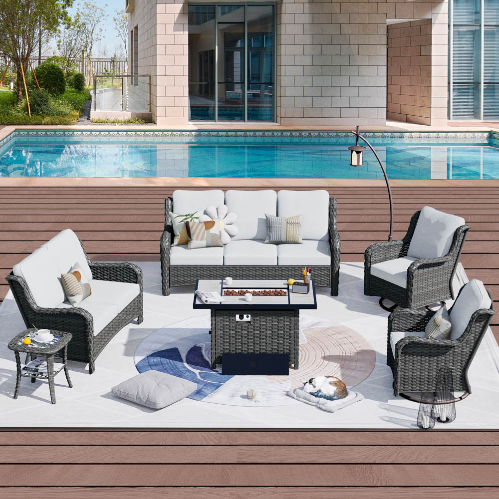 Patio Kenard 6-Piece Conversation Set with 42&