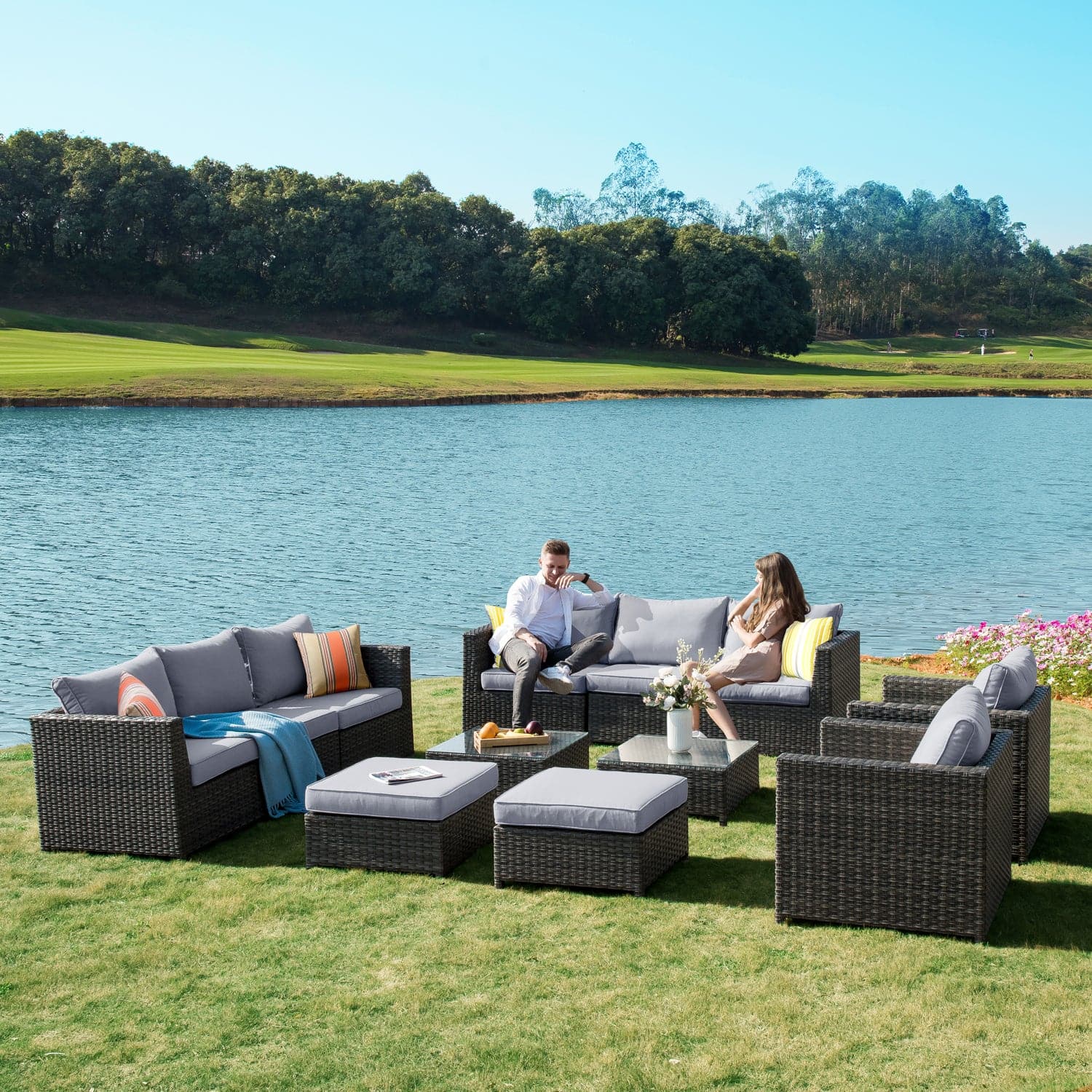 Patio Furniture Set Bigger Size 12-Piece, King Series, Fully Assembled