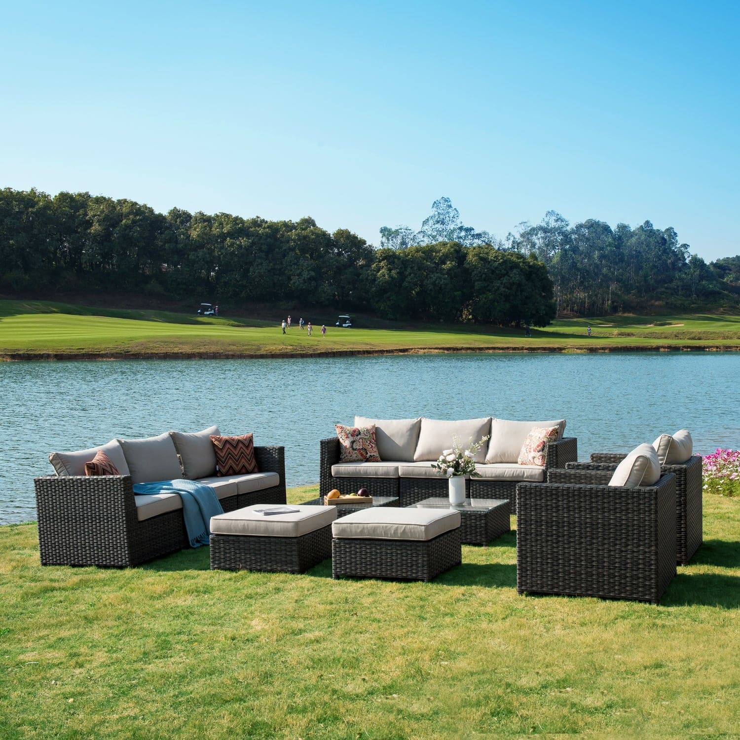 Patio Furniture Set Bigger Size 12-Piece, King Series, Fully Assembled