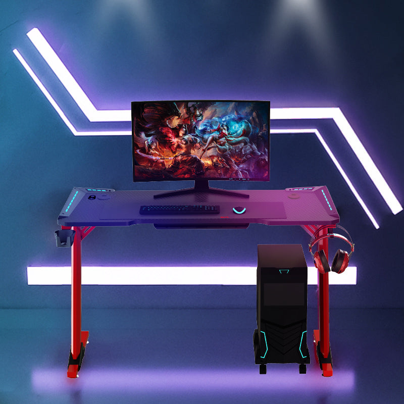 Gaming Desk Computer Table with RGB Lighting, Cup Holder and Headphone Hook - Odyssey8