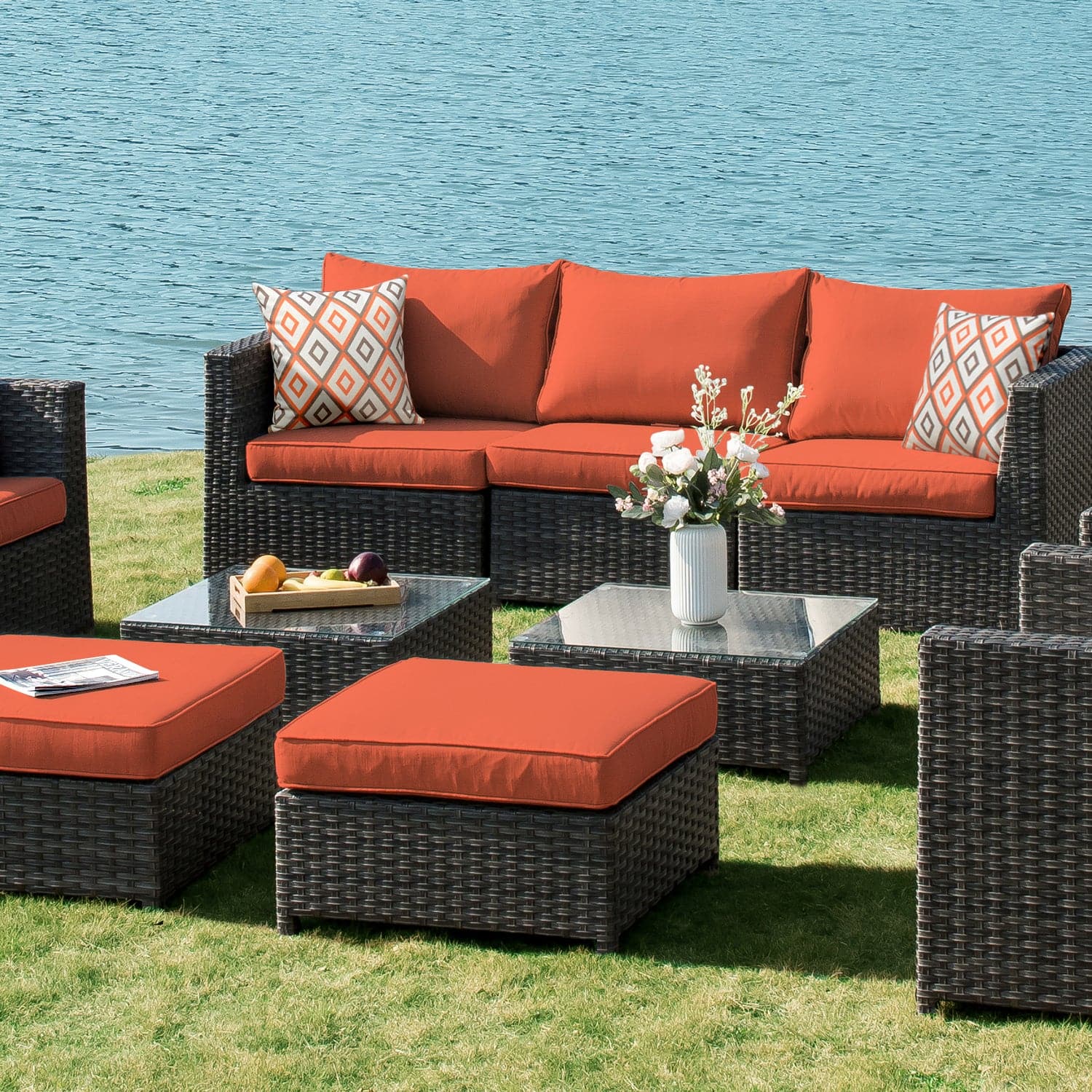 Patio Furniture Set Bigger Size 12-Piece, King Series, Fully Assembled