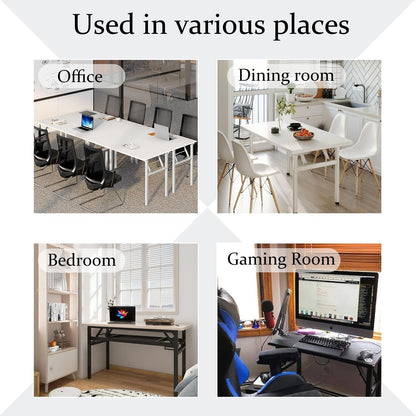 Installation-free foldable desk, portable compact computer desk