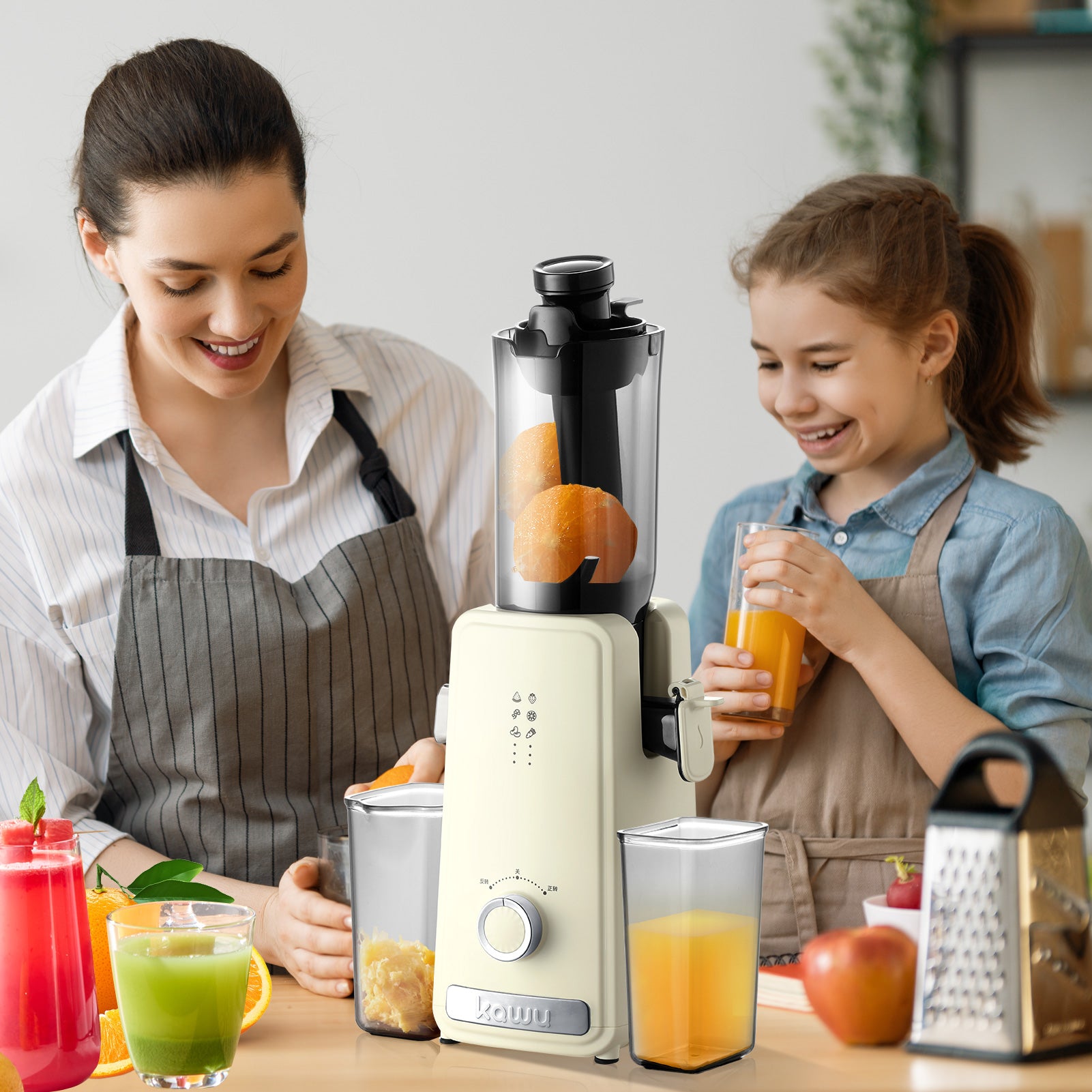 Juicer Small household portable no-cut separation juicer Ice cream machine