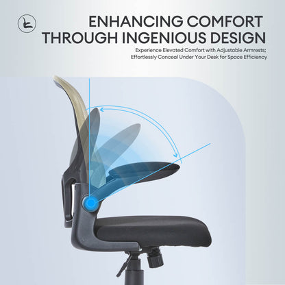 Ergonomic Adjustable Mesh Office Chair, Lumbar Support, 4 Colors