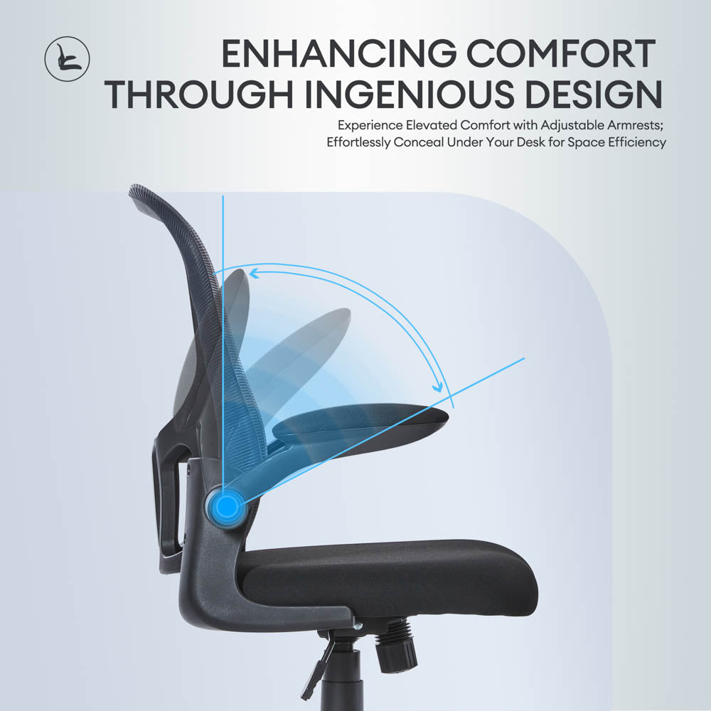 Ergonomic Adjustable Mesh Office Chair, Lumbar Support, 4 Colors