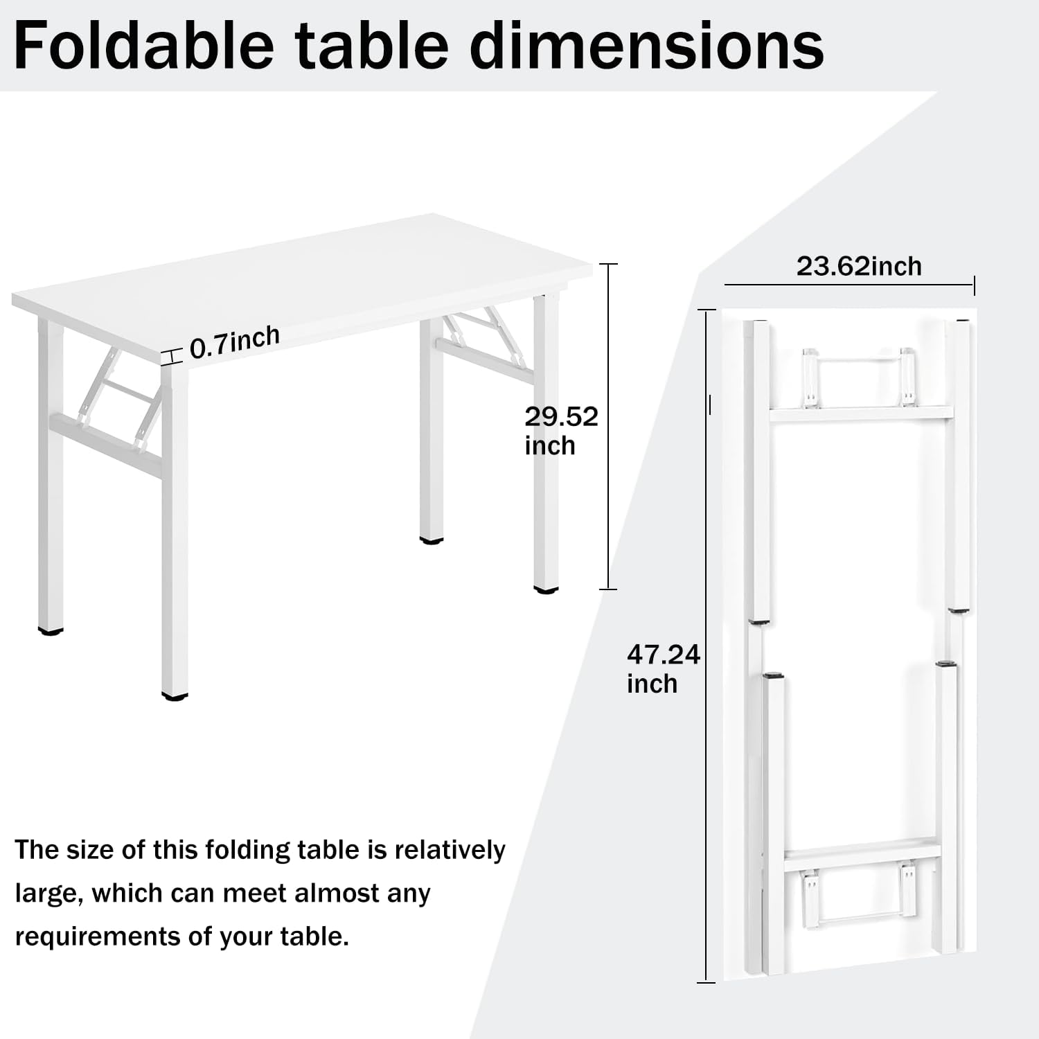 Installation-free foldable desk, portable compact computer desk