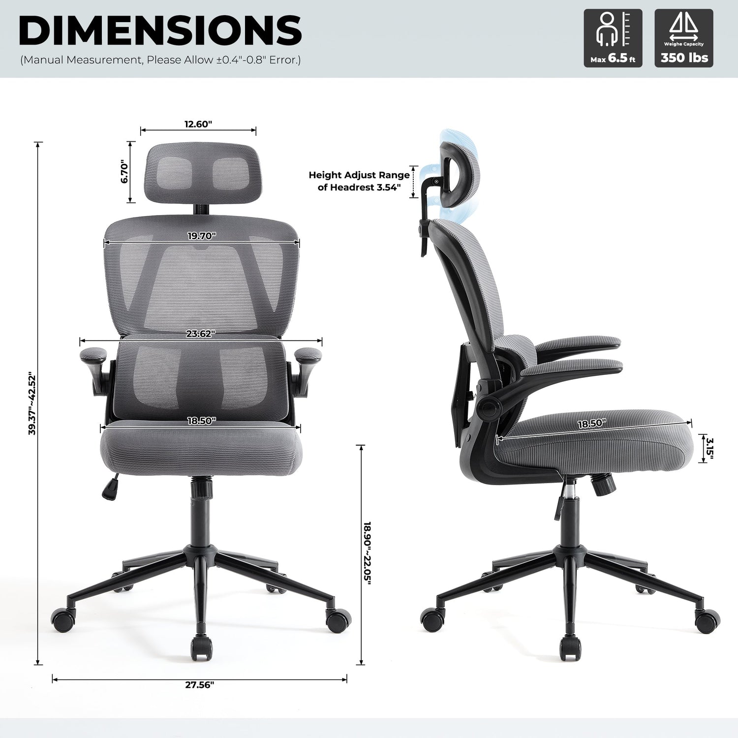 Ovios Office Chair, Ergonomic High Back,Lumbar Support