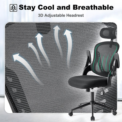 Office Chair, Ergonomic High Back,Adjustable Armrests