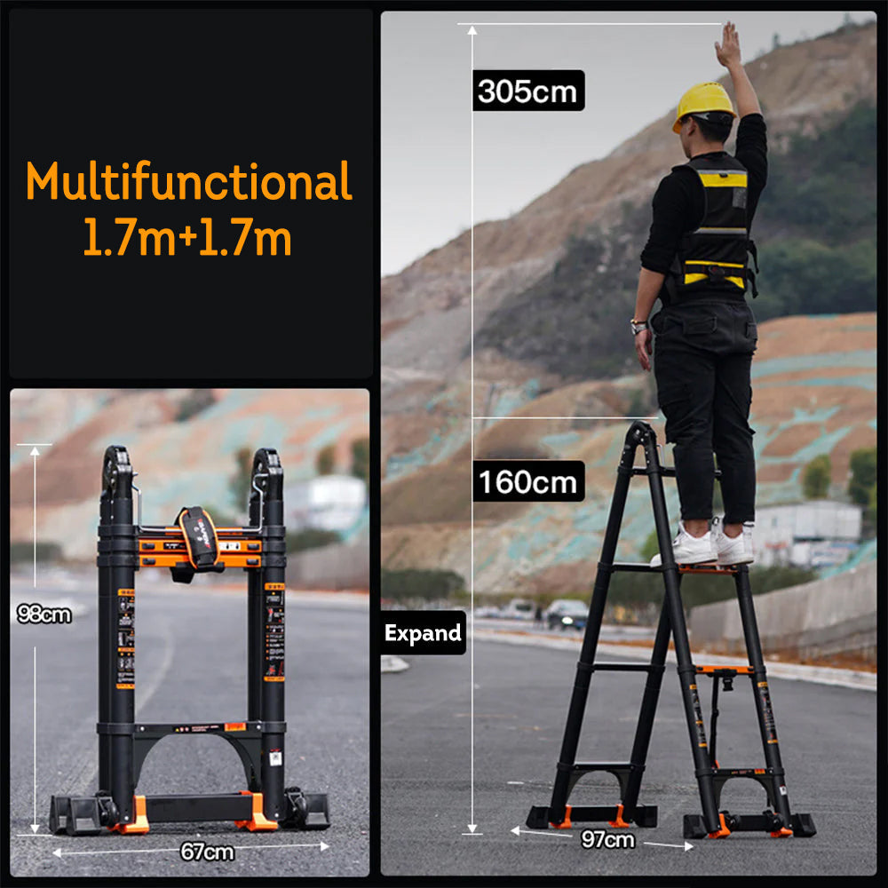 Eeeza 2.3m-6.3m Aluminum Alloy Multifunctional Ladder/Straight Ladder