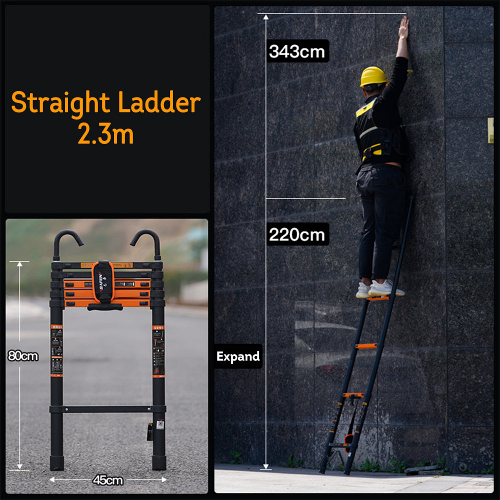 Eeeza 2.3m-6.3m Aluminum Alloy Multifunctional Ladder/Straight Ladder