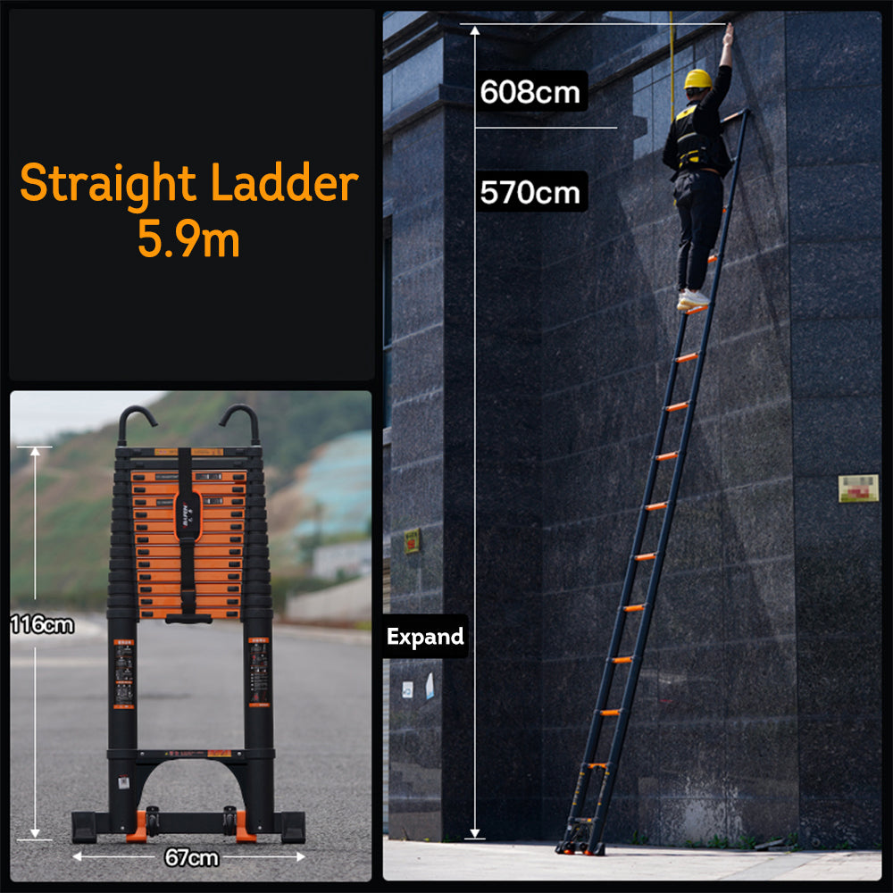 Eeeza 2.3m-6.3m Aluminum Alloy Multifunctional Ladder/Straight Ladder