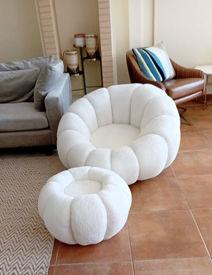 Boucle Rotatable Sofa Set