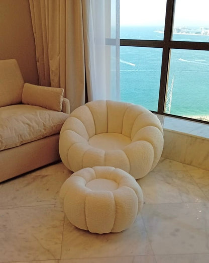 Boucle Rotatable Sofa Set