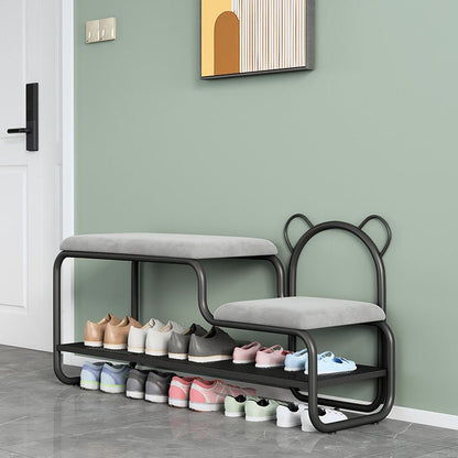 Bunor footstool with shoes shelf