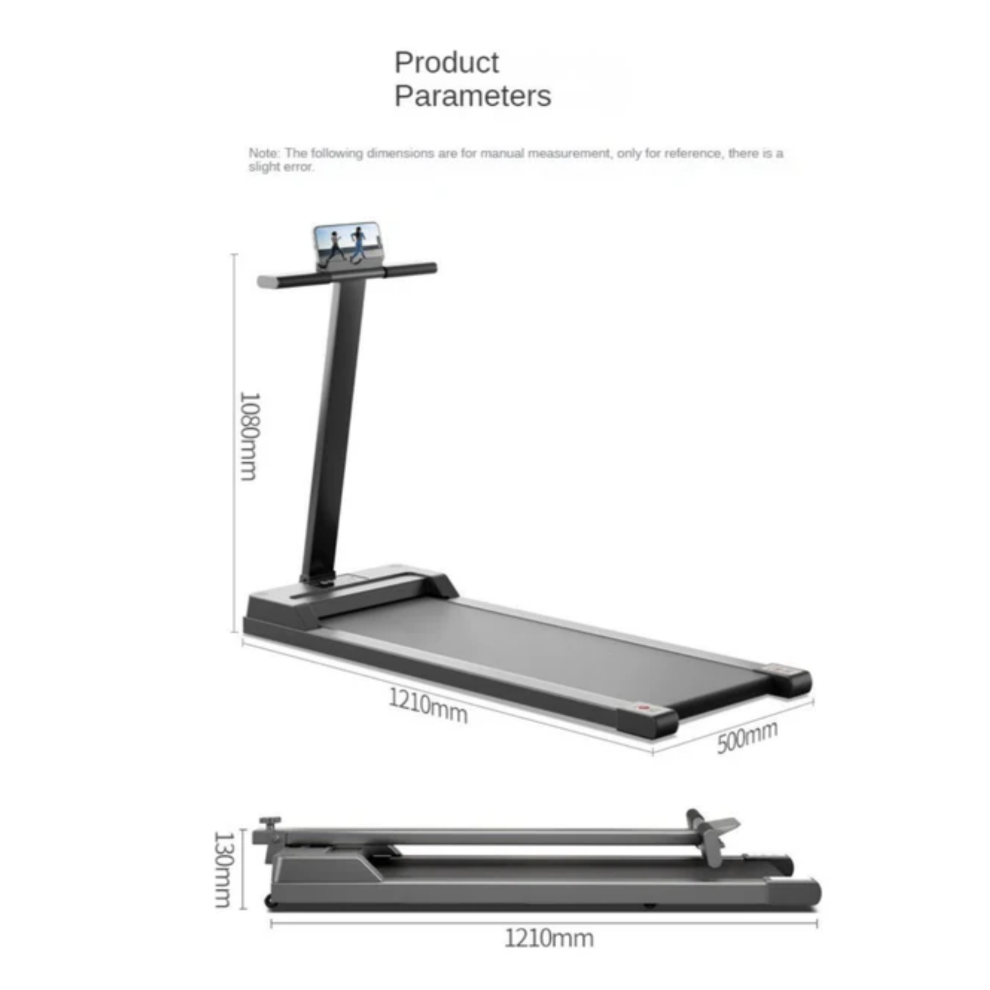 Treadmill Small Folding Bluetooth LED Display