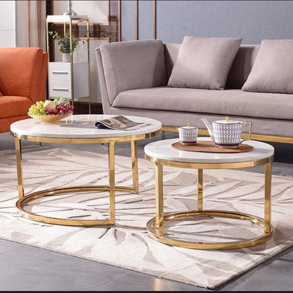 Marble coffee table set